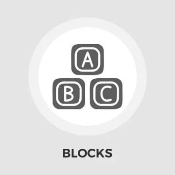 Blocks Vector Flat Icon Stock Illustration