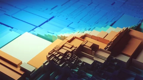 Blocks wave motion. Stock Footage 123017364