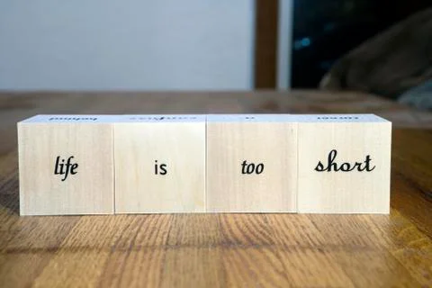 Blocks with words Stock Photos
