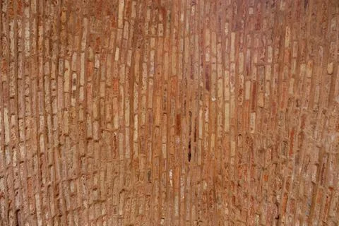 Blockwork of the underside of a Roman arch in Llerena Spain Stock Photos