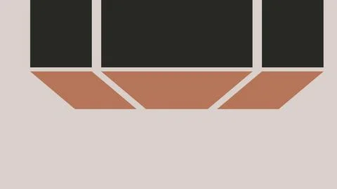 Blocky 3D Minimal Isometric Background Stock Illustration