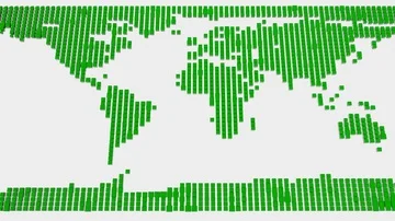 Blocky World Map Stock Footage 85884437