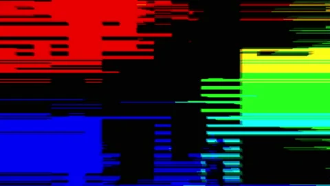 BlockyColorfulGlitchTextureGlitch damage background animation Stock Footage 147325466