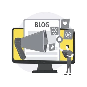 Blog abstract concept vector illustration. Stock Illustration