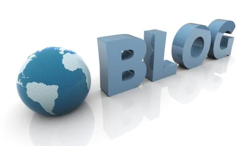 Blog and globe Stock Illustration