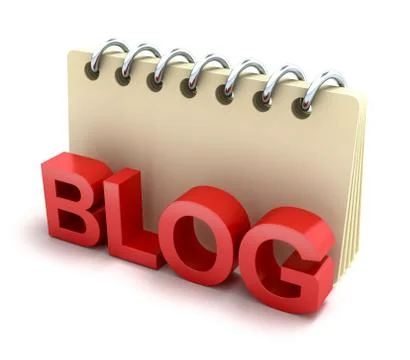Blog and notepad 3D icon Stock Illustration