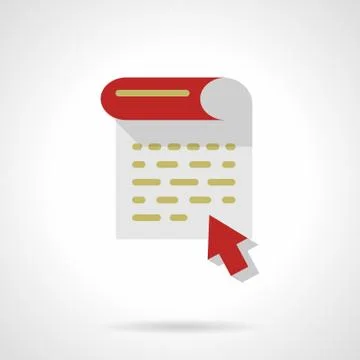 Blog article flat color vector icon Stock Illustration