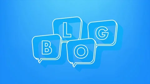 Blog bubble. Internet technology. Motion Graphic. Communication technology Stock Footage 169293758