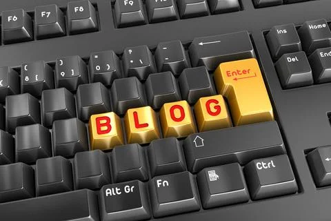 Blog button Blog button , This is a computer generated and 3d rendered pic... Stock Photos