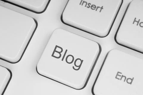 Blog button on the keyboard Stock Photos