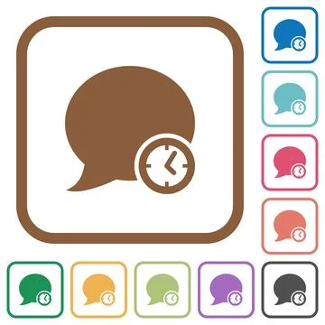 Blog comment time simple icons Stockillustratie