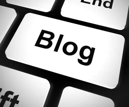 Blog Computer Key For Blogger Website Stock Illustration
