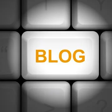 Blog concept with computer keyboard Stock-Illustration