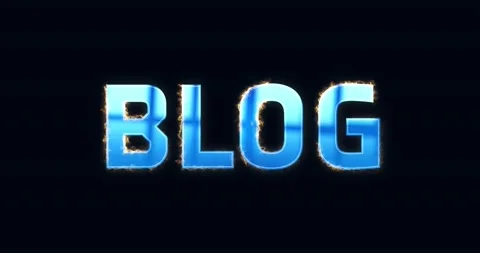 Blog. Electric lightning text. Logotype Stock Footage 135861292