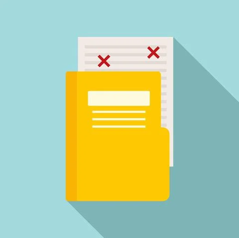 Blog folder edit icon, flat style Stock Illustration