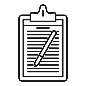 Blog folder edit icon, outline style Stock Illustration