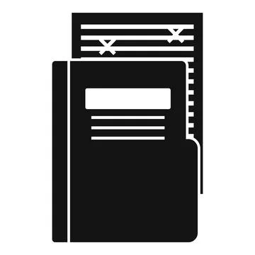 Blog folder edit icon, simple style Stock Illustration