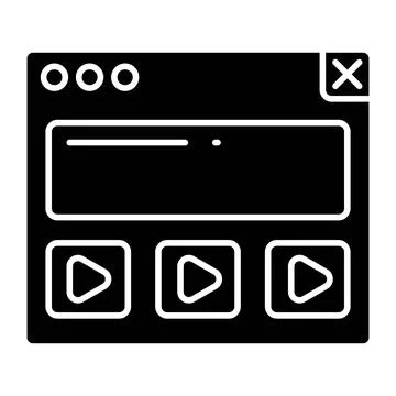 Blog Glyph Icon Stock Illustration