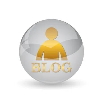 Blog icon. Internet button on white background. . Stock Illustration