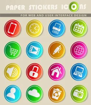 Blog icon set Stock Illustration