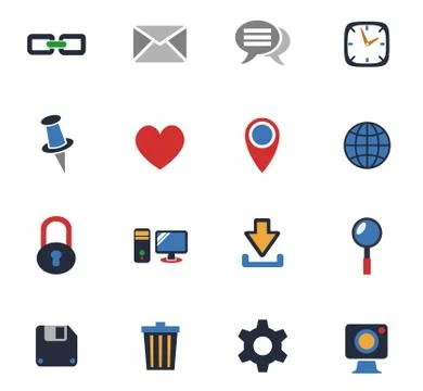 Blog icon set Stock Illustration