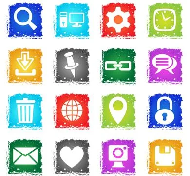 Blog icon set Stock Illustration