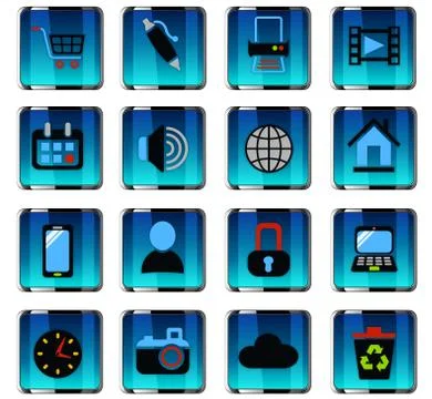 Blog icon set Stock Illustration