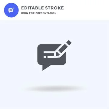 Blog icon vector, filled flat sign, solid pictogram isolated on white, logo i Stock Illustration