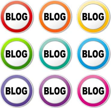 Blog icons Stock Illustration