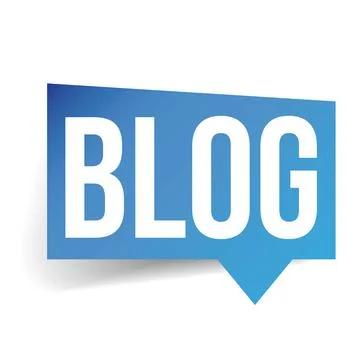 Blog label speech bubble Stock Illustration