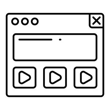 Blog Line Icon Stock Illustration