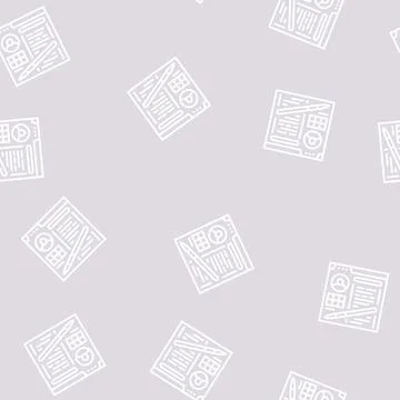 Blog management line seamless pattern Stock Illustration