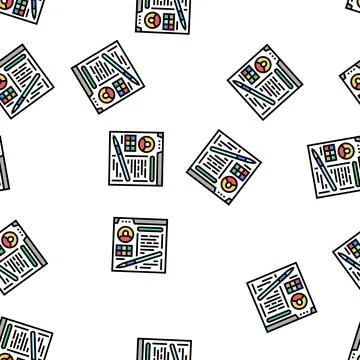 Blog management vector seamless pattern Stock Illustration