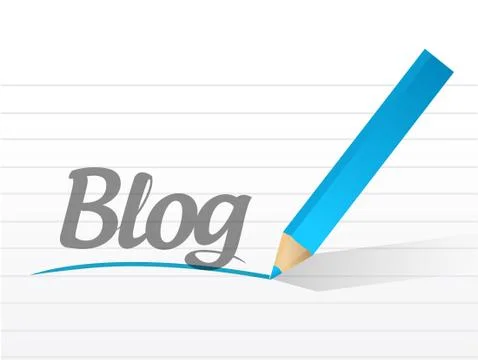 Blog message written Stock Illustration