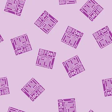 Blog monetization glyph vector seamless pattern Stock Illustration