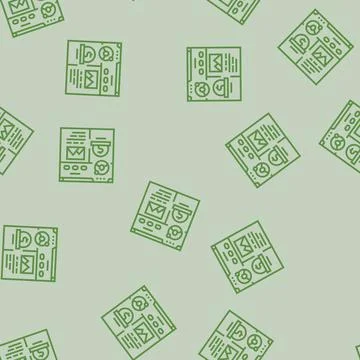 Blog monetization line seamless pattern Stock Illustration