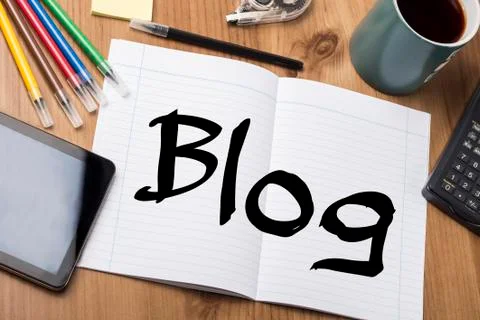 Blog - Note Pad With Text Stock Photos
