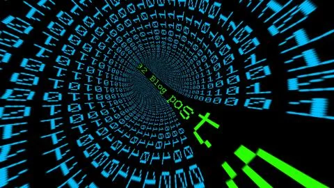 Blog post data tunnel Illustrazione stock