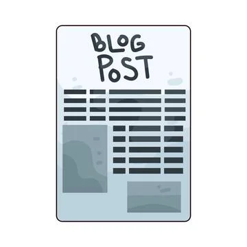 Blog post illustration Stock Illustration
