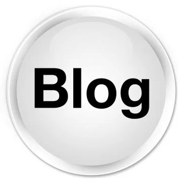 Blog premium white round button Illustrazione stock