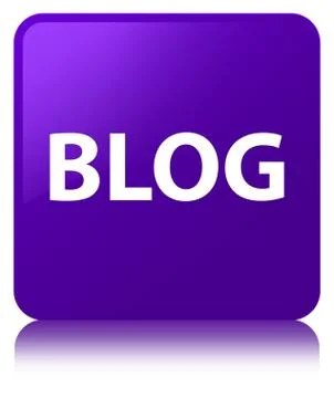 Blog purple square button Stock Illustration