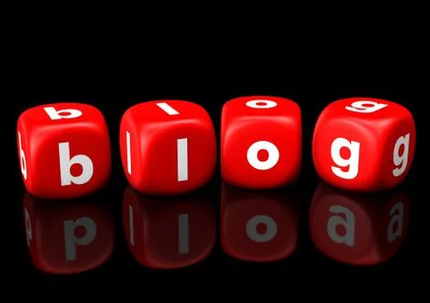 Blog red cubes Stock Illustration
