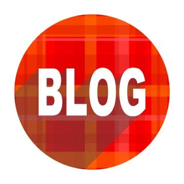 Blog red flat icon isolated. Stock-Illustration
