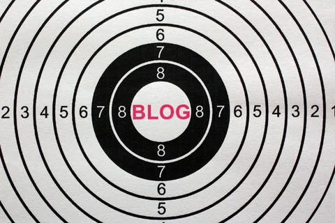 Blog Target Concept Representing Content Strategy and Audience Engagement Stock Photos