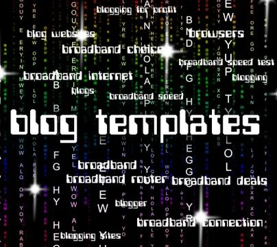 Blog Templates Represents Stencils Pattern And Website Stock Illustration