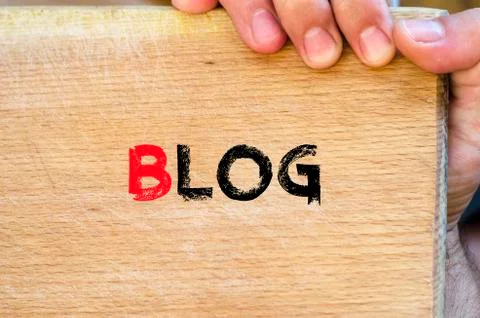 Blog text concept Stock Photos