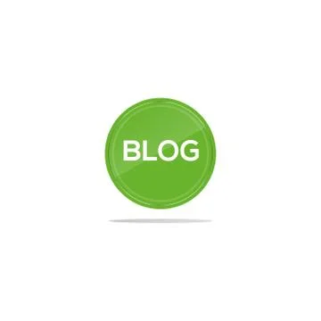 Blog text in green circle Stock Illustration