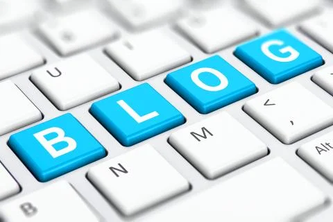 Blog text word on computer keyboard keys Stock Illustration