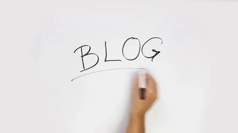 Blog Title on a Whiteboard Stock Footage 63838831