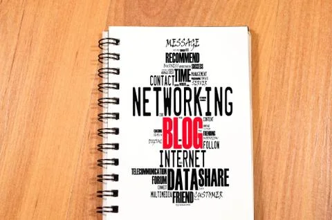Blog word cloud collage Stock Photos